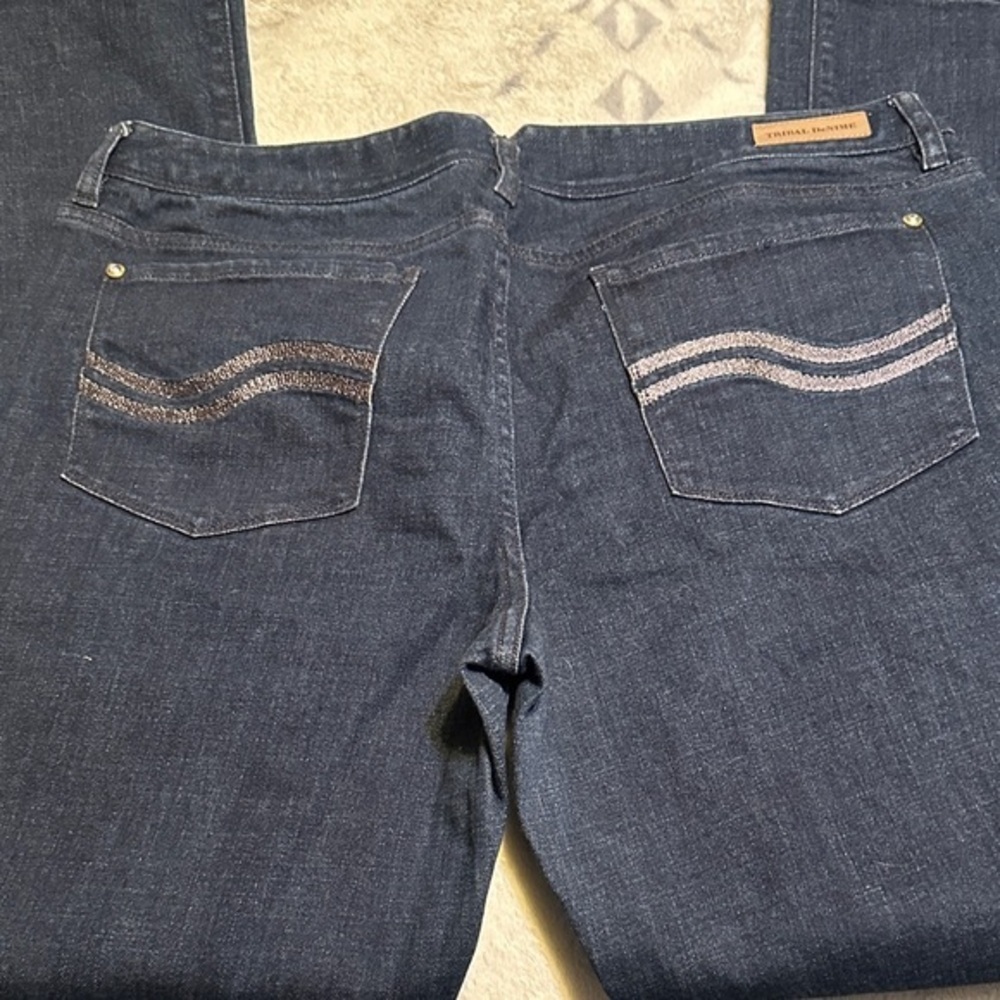 688. Tribal DeNime Floriane Women's slim fit straight Jeans - Dark Blue